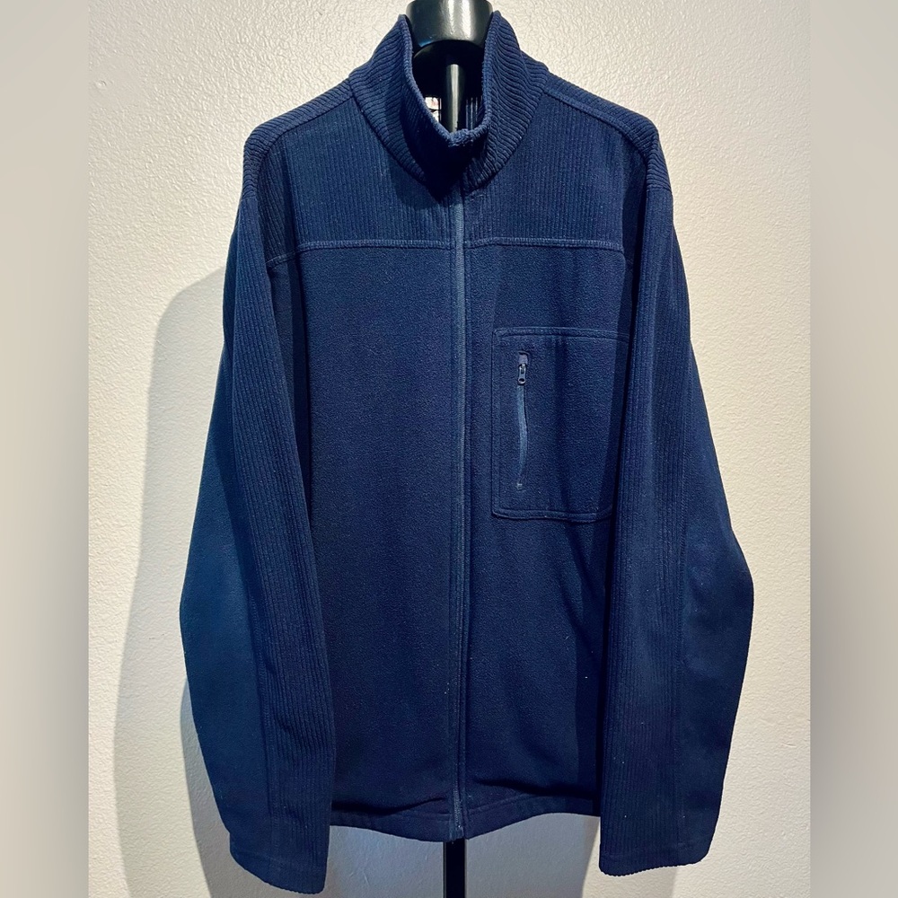 Vintage R&R Sport Navy Blue Full Zip Fleece Jacket / Size L (Men’s)